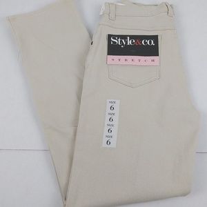 *SALE* Style & Co Beige Tan Stretch Jeans Size 6